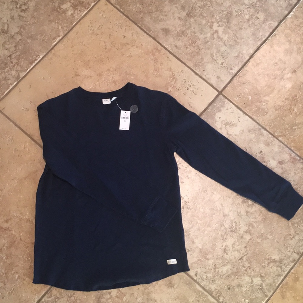 Gap Kids navy long sleeve shirt